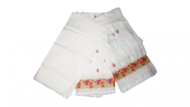 Unstitched Full Cotton Embrodery Three Piece